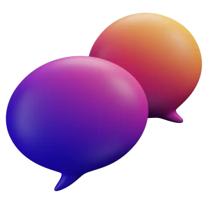 3D Chat Bubble Gradient Icon