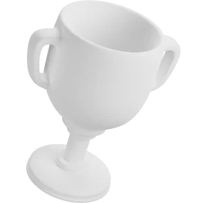 ludobet 3d white trophy icon