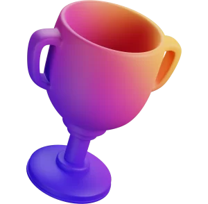 3D Trophy Gradient Icon